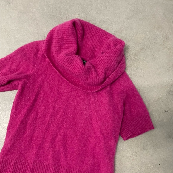 Apt 9 hot pink Barbie core 100% cashmere sweater top large - Picture 2 of 7